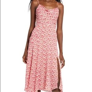 All In Favor red white ditsy dress